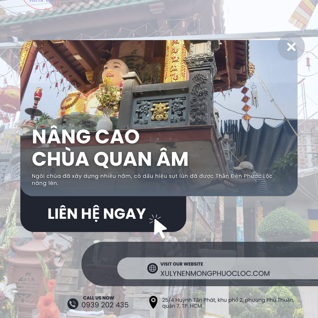 NÂNG CHÙA QUAN ÂM LÊN CAO 3M TẠI QUẬN 8 TP.HCM